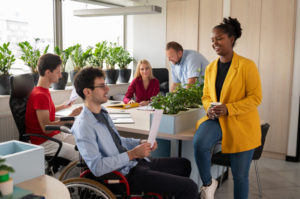 a-group-of-people-having-a-casual-conversation-in-the-office