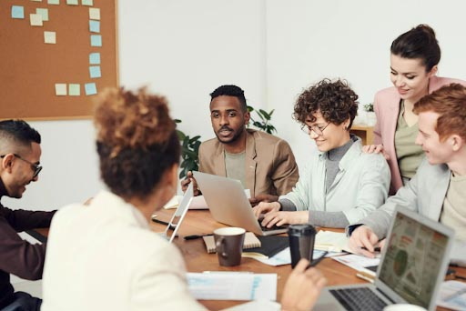 a-group-of-employees-having-fun-while-working