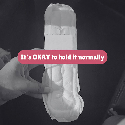 Holding Sanitary Pad 