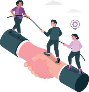 6-cs-of-inclusive-leadership-team-climbing-concept-illustration