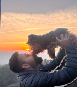 Palash with his dog Pheobe