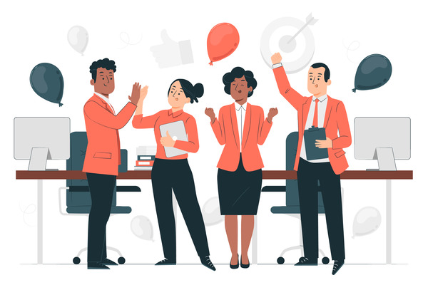 illustration-team-celebrating-showcasing-employee-satisfaction-ensure-high-productivity