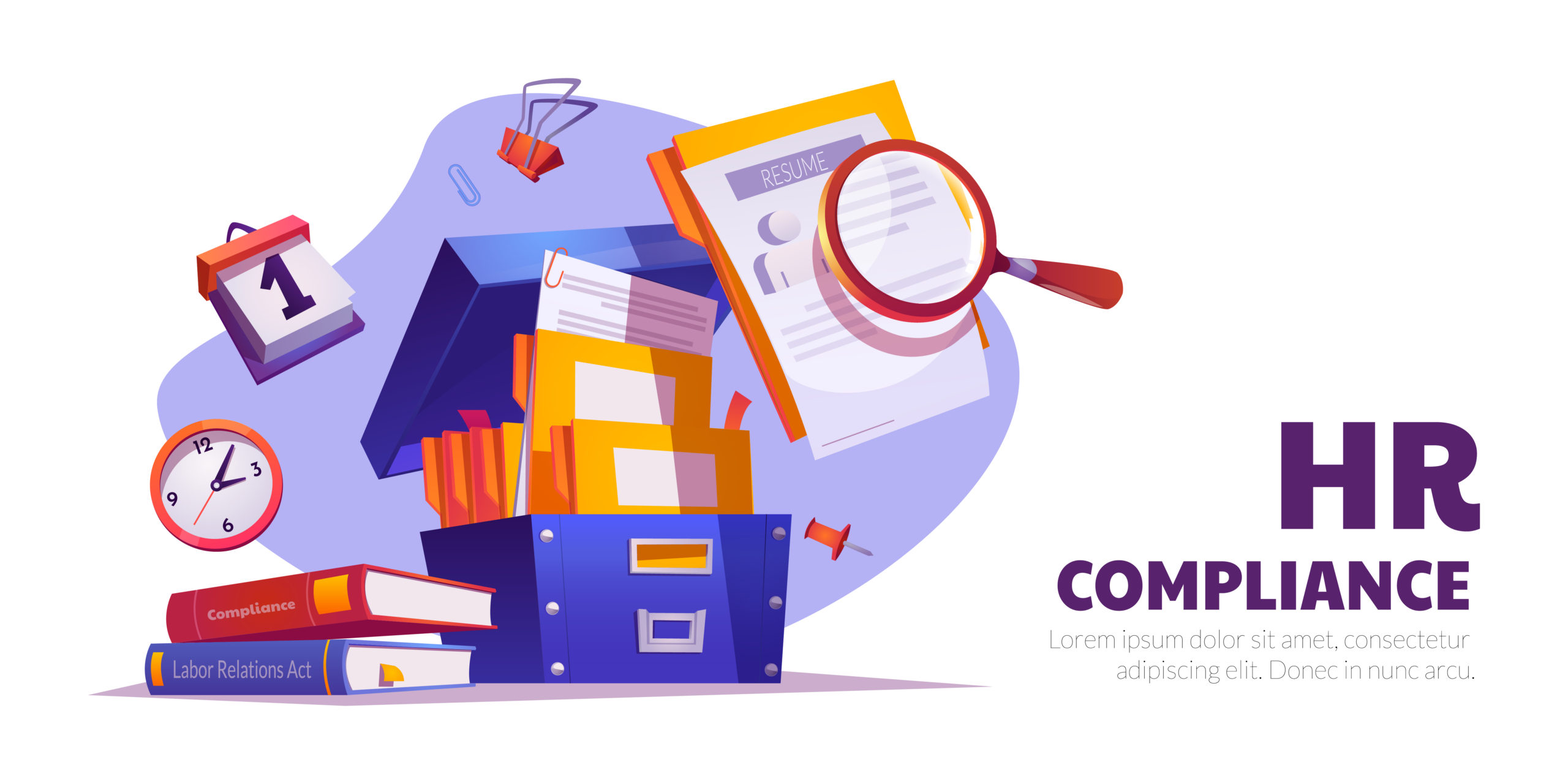 hr-compliance-3d-web-banner-template-in-vector