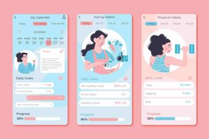 The inside of a fitness and health tracking app