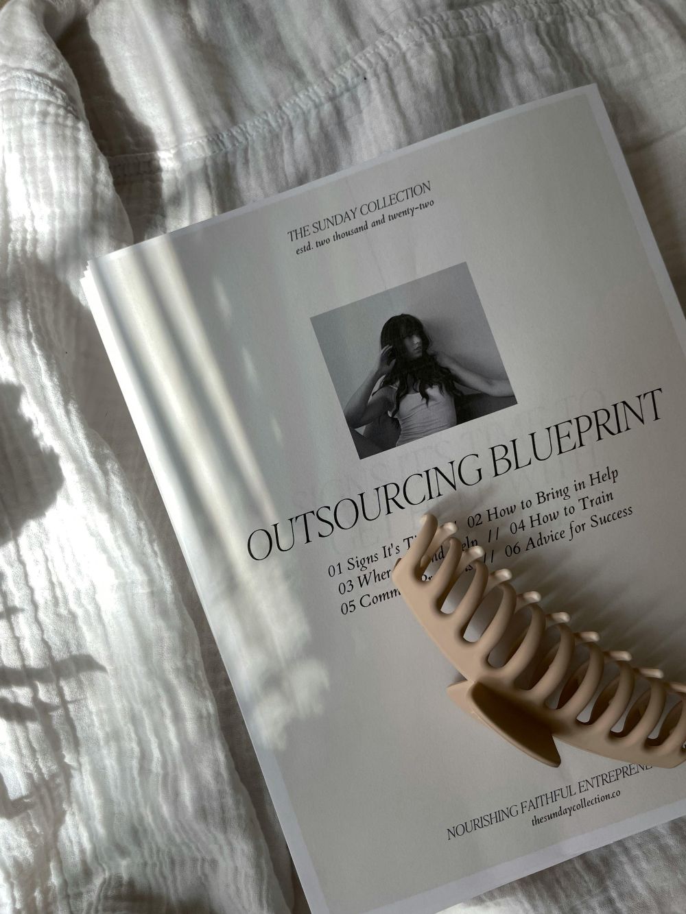 Hair Clip on Printed Papers