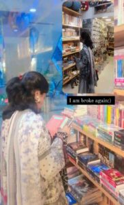 muqadsa-holds-a-couple-of-books-in-her-hands-reading-the-back-cover-of-one-of-them