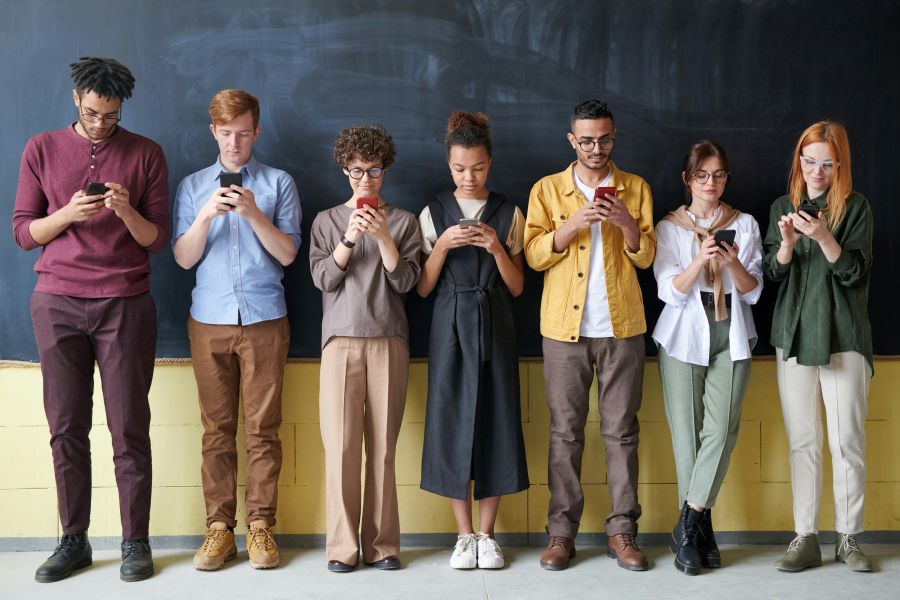 group of people with phone