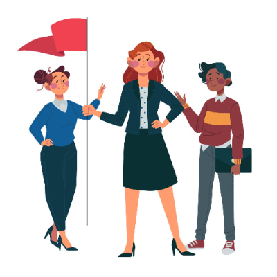 hand-drawn-female-team-leaders
